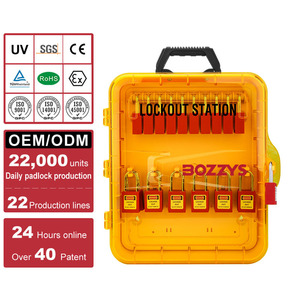 Stazione di Bloccaggio per 10 Lucchetti e 6 Chiusure <span class=keywords><strong>a</strong></span> Catenaccio, Adatta per Appendere Lucchetti di Sicurezza e Altri Dispositivi di Bloccaggio - Product Image 1