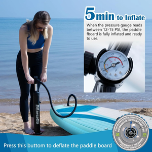 <span class=keywords><strong>Tabla</strong></span> de SUP Inflable PoeticExist de 3.3m X 0.89m, Modelo Ocean Light, <span class=keywords><strong>11</strong></span>'x35\", Ultra Ancha, con Tecnología Drop Stitch |   Capacidad de 420 lb, 18 lb - Product Image 4