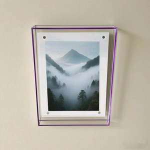 Acrylic <b>Photo</b> <b>Frame</b> Rectangle 14.5x4x19.5 Cm <b>Wall</b> Display Home Decor Picture <b>Frame</b> Easy To Change Content - Product Image 1