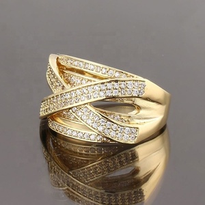 Bagues de mariage en zircon pour femmes, en or 18 carats, avec pierres précieuses fantaisie, dernier modèle, design tendance, vente en gros de bijoux - Product Image 6