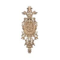 Style européen non peint en bois sculpté Applique Onlay maison mur porte meubles décalcomanie embellissements pour hôpital scolaire en plein air