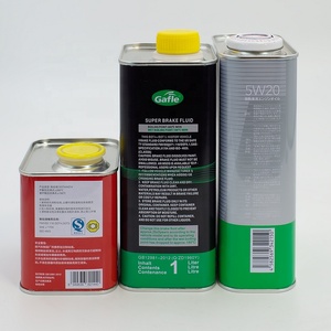 Récipient en étain d'huile lubrifiante, boîte en métal de 1 litre avec couvercles - Product Image 1