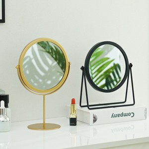 <span class=keywords><strong>Espejo</strong></span> de tocador giratorio de Metal para maquillaje, <span class=keywords><strong>espejo</strong></span> de escritorio portátil para el hogar, estilo Retro europeo y americano - Product Image 1