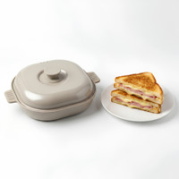 Mikrowellen-Backform Grill Multifunktionale Backschale mit Griff und Deckel Geeignet für Heimische Mikrowellen-Zubereitung