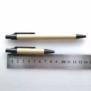 Mini Plastic Kraft Paper Promotional Custom Logo Reusable Recycled Eco Friendly Pen for <b>Kids</b> - Product Image 3