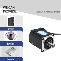 Kit Moteur Servo AC EMTECH 60mm et Driver 400W 1.27Nm 3000RPM 220V, Ensemble Moteur Servo Brushless pour Routeur CNC