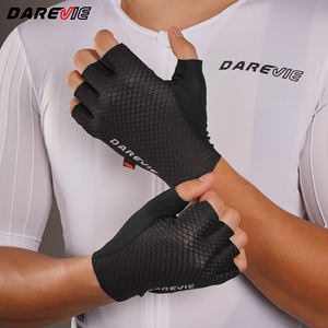 Darevie Guantes de Ciclismo de verano Guantes de ciclismo de carretera Guantes de Ciclismo de medio dedo Interfaz elástica italiana Equipo <span class=keywords><strong>Palma</strong></span> - Product Image 6