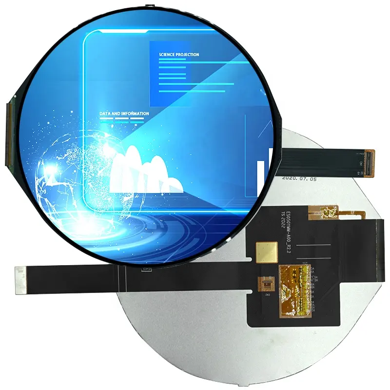 Custom small size circular capacitive touch screen 3.5/4.3/5/7/8 inch ips round circular lcd tft displays panel