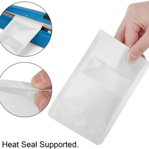 Bolsas de Embalaje de Alimentos con Cierre Hermético Pequeñas de Alta Calidad, Doypack, Bolsa de Papel Kraft Blanca con Ventana y Logotipo Personalizado - Product Image 3