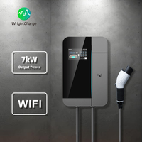 Tipo 1/Tipo 2/GBT/NACS 	 Cargador de Pared Inteligente para Vehículos Eléctricos, Nivel 2 AC 7kW, con WiFi, RFID, OCPP, DLB, Suministro Directo de Fábrica, Venta al Por Mayor