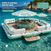 Canapé flottant gonflable de luxe, plateforme de bar pour fêtes aquatiques, idéal pour hôtels, complexes hôteliers, plages, lacs, location et vente en gros