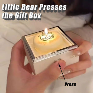 Caja de Joyería Giratoria de Plástico con Luz y Vela, Regalo Sorpresa para Navidad y San Valentín, con un Osito Mágico y un Anillo (Nuevo, en Stock en EE. UU.) - Product Image 5
