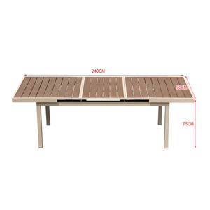 Set di <span class=keywords><strong>Tavoli</strong></span> e Sedie <span class=keywords><strong>da</strong></span> Esterno Moderni, Impermeabili e Resistenti al Sole, in Lega di Alluminio Estensibile per Patio e <span class=keywords><strong>Giardino</strong></span> - Product Image 5