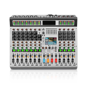Cooyinka professionale 12 canali DJ digitale USB interfaccia <span class=keywords><strong>Audio</strong></span> integrata 99 effetto riverbero costruzione In metallo - Product Image 1
