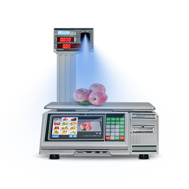 30KG Digital Label Weighing Scales Electronic Weighting Scale with Touch Screen and AI Recognition