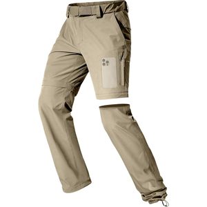 Mens Outdoor Convertible Hiking Pants Lightweight Quick Dry <b>Zip</b> Off Fishing Pants With Belt - Product Image 1