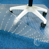 Tapis de chaise de bureau en PVC transparent sur mesure pour sols moquettés, tapis de protection de moquette résistant