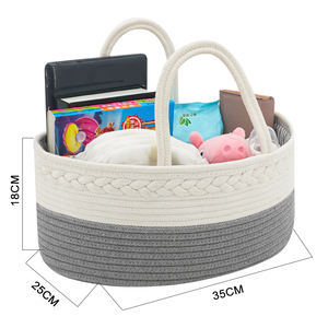 Offre Spéciale gros coton corde bébé panier organisateur de couches pour <span class=keywords><strong>table</strong></span> à <span class=keywords><strong>langer</strong></span> pour bébé fabricant chinois prix de gros pas cher - Product Image 2