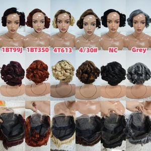 Promotion Letsfly : Perruques courtes grises en cheveux humains, 10 pouces, avec closure en dentelle 5x5 de 260 grammes, vente en gros à 47$ - Product Image 2