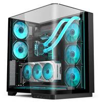 OEM Boîtier de jeu d'ordinateur tour moyenne en verre trempé à trois côtés Vente en gros Carte graphique verticale Boîtier blanc Para Gamer PC