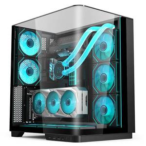 OEM tres lados de vidrio templado Mid-Tower <span class=keywords><strong>PC</strong></span> caja de Juegos de ordenador al por mayor tarjeta gráfica vertical caja blanca <span class=keywords><strong>Para</strong></span> <span class=keywords><strong>Gamer</strong></span> <span class=keywords><strong>PC</strong></span> - Product Image 2