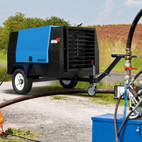 Compresseur d'air diesel à vis 185 CFM 250 CFM 375 CFM 7 bars portable pour forage minier et marteau perforateur
