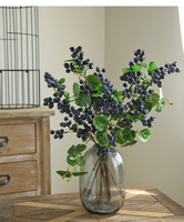 Bunga Sutra Buatan Bentuk Blueberry Buatan Tangan Modern Gaya Nordik Kesegaran Dekorasi Interior Rumah Ruang Tamu Alat Peraga Fotografi