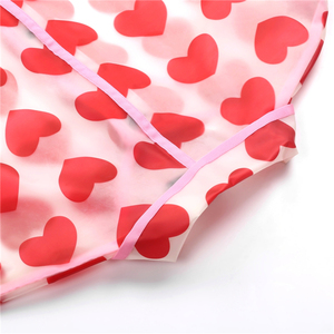Impermeabile da <span class=keywords><strong>donna</strong></span> con Design moderno lungo impermeabile, grazioso Film in TPU alla moda con stampa a cuore per escursioni all'aperto, impermeabile - Product Image 4