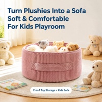 Housse de pouf ottoman en velours côtelé pour salon, rangement de jouets, vêtements et serviettes pour enfants et adultes, organisation de salle de jeux