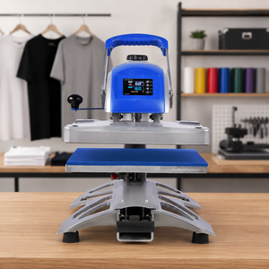 New Prior Manual 16x20 Pull Out Drawer Swing Away Garment T-Shirt Printing Sublimation Flatbed Heat Press Machine - Product Image 3
