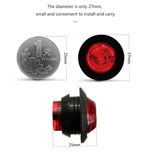 Stile Mini 0.75 pollici di figura rotonda led indicatore liquidazione indicatore laterale per il rimorchio del camion e trattori - Product Image 4