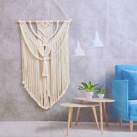 Décorations murales en macramé bohème, étagère tissée, tapisserie bohème pour salon, chambre à coucher, décoration de la maison, logo personnalisé accepté