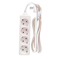 Multiprise électrique allemande avec 4 prises, rallonge européenne