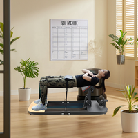 Máquina de Ejercicios 3 en 1 para Gimnasio, Estilo Nuevo, Acolchada, para Flexiones, Abdominales, Sentadillas Profundas, Levantamiento de Glúteos, Entrenador de Cadera