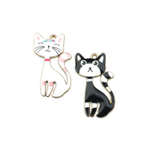 Cartoon <b>Cat</b> Pendant Zinc Alloy Charm Keychain Bag Accessory Unisex DIY Jewelry <b>Gift</b> Yiwu Origin F0176 - Product Image 5