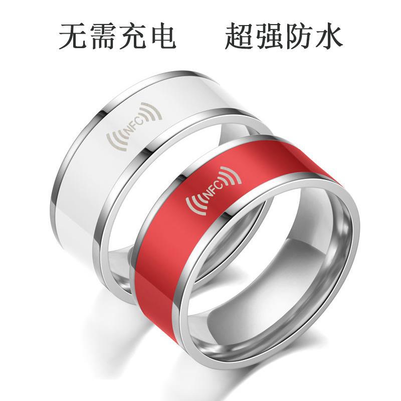 Stainless Steel Mobile Phone Label New Technology NFC Wear Smart Ring