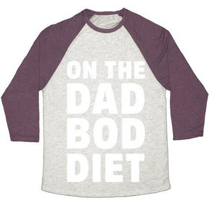 Camiseta de béisbol unisex Tri-Blend de On the Dad Bod Diet - Product Image 5