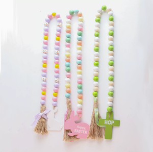 DAMAI Wholesale Easter Decor Wooden Bead Strands Strands Wreaths Rabbit Wooden Signs Supplies for Home Party Decoration - Product Image 2