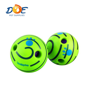 Doe Pet özel Logo köpek gıcırtılı topları oyuncak dayanıklı vinil köpek oyuncak ses kendinden eğlence haddeleme gülme topu yeşil çiğnemek oyuncaklar - Product Image 1