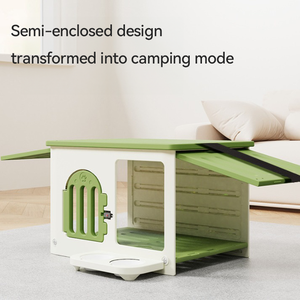 Saisonales kleines Hunde-und Katzen haus Komfortables und wasch bares Haustier nest im Freien mit festem Muster, wasserdicht und geschlossen - Product Image 3