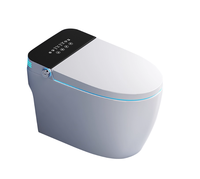 Kloset Pintar Mewah Satu Bagian dengan Saluran Pembuangan S-trap, Remote, Sensor, Pembilasan Otomatis Gravitasi, dan Pemanas Dudukan Kloset