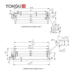 Yonggu MH03 108*42 мм Пользовательские портативные устройства сплит корпус промышленный электронный ящик водонепроницаемый герметизирующий алюминиевый корпус