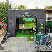 Enceinte de simulation de golf gonflable extérieure tente gonflable formation de club de golf pour la location de fêtes et d'événements