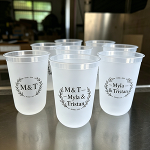 Hard Cups <b>Bubble</b> Milk Tea Cup Smoothie Pp Custom Logo U Shape Plastic Frosted Clear Disposable for <b>Wedding</b> 14oz 16oz 24oz 90 Mm - Product Image 1