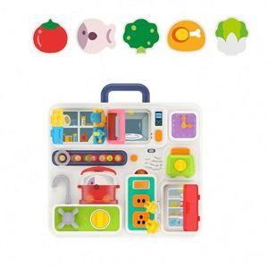 Tablero Sensorial Montessori para Bebés de 6, 12 y 18 Meses, 10 en 1, Accesorios Educativos de Cocina, Juguetes de Viaje para Niños con Música - Product Image 2