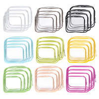 Sac de toilette transparent personnalisé avec logo, prix d'usine, sac cosmétique portable, trousse de toilette de voyage, sac en PVC avec fermeture éclair