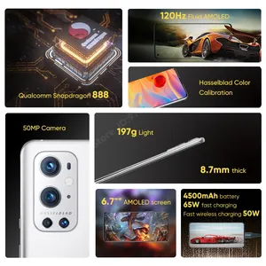 Teléfonos Móviles Usados 5G Originales al por Mayor, Versión Global, Teléfono Móvil <span class=keywords><strong>Oneplus</strong></span> <span class=keywords><strong>9</strong></span> <span class=keywords><strong>Pro</strong></span>, 8+256 GB, 120 Hz - Product Image 2