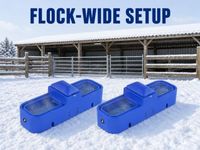 Abreuvoir d'hiver automatique chauffé et isolé de 60 L avec valve à flotteur pour bétail en saison froide (moutons, veaux)