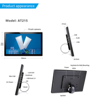 Tableta PC Android AT215 de 21.5 Pulgadas con Pantalla Táctil Capacitiva de 1080P, Todo en Uno, Señalización Digital Industrial