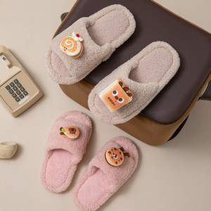 Wholesale New Products PVC Sole Hairy Slippers for Home Use Plush Cartoon Slippers With Factory Best - Product Image 4